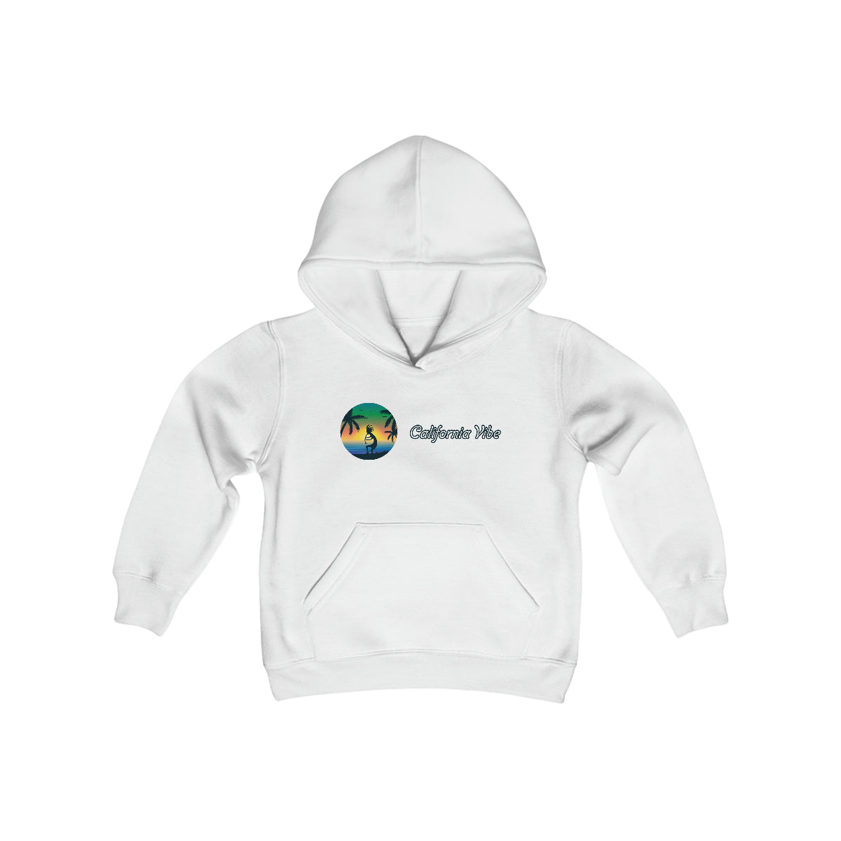 Youth Heavy Blend Hooded Sweatshirt, California Vibe