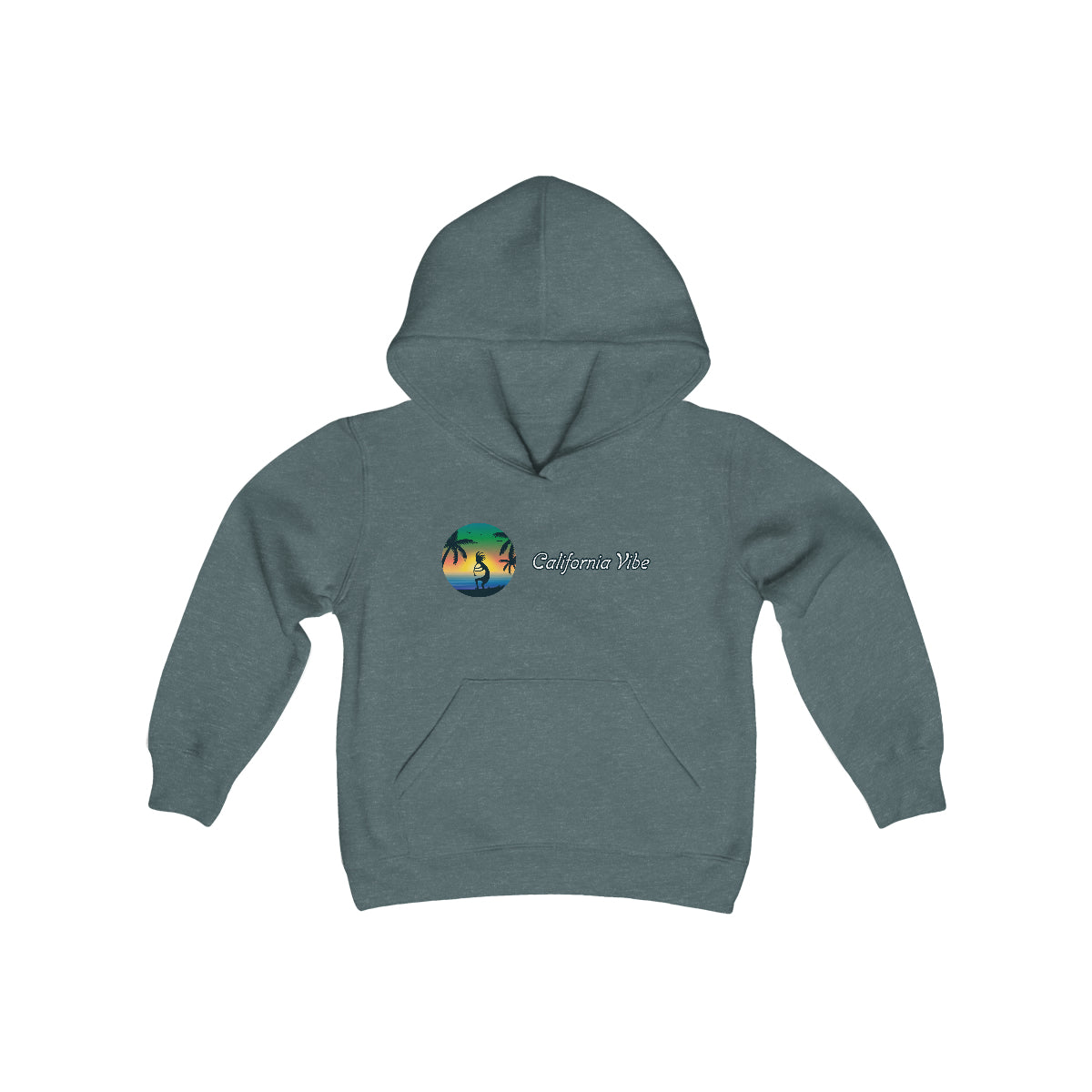 Youth Heavy Blend Hooded Sweatshirt, California Vibe