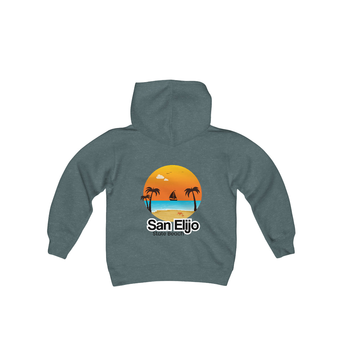 Youth Heavy Blend Hooded Sweatshirt, San Elijo State Beach