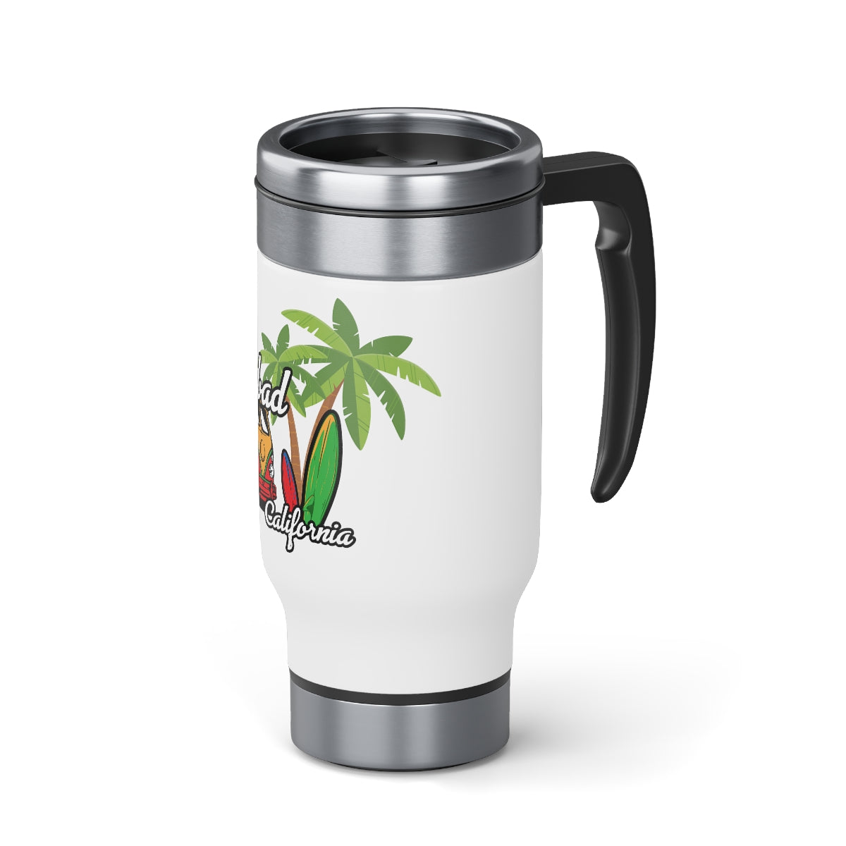 Stainless Steel Travel Mug with Handle, 14oz, Carlsbad