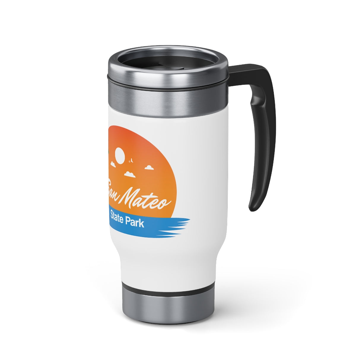 Stainless Steel Travel Mug with Handle, 14oz, San Mateo State Park