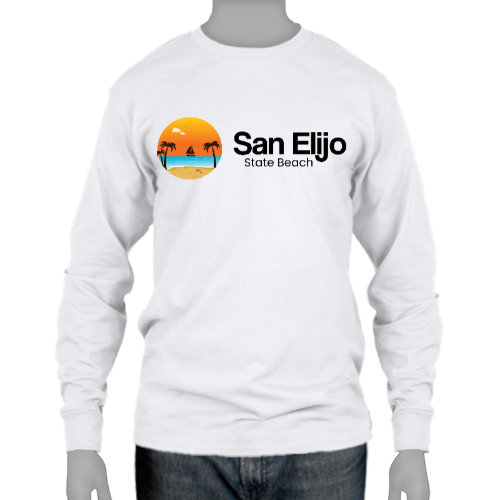 San Elijo St Beach Ultra Cotton Long Sleeve Tee - Gildan